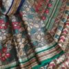 Pen Kalamkari work on handwoven Vidarbha Karvati kinarTussarsilk saree