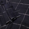 Handwoven Pure Linen saree in organic natural dark blackish Indigo colour