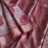 Handwoven printed Tussar silk saree