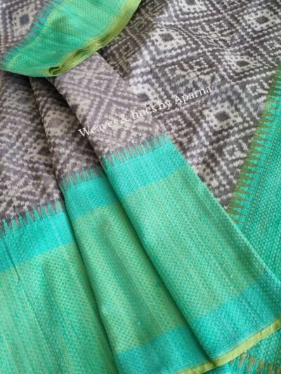 Handwoven Benarasi Organza silk saree without zari