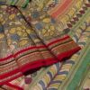 Pen kalamkari work on Vidharba Tussar silk saree