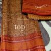 Handwoven 2 ply printed Tussar silk 2 piece suit