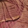 Handwoven Tissue Jamdani Silk Linen saree in half & half style